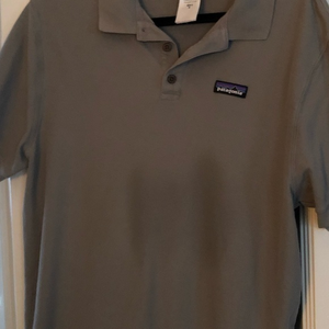 Patagonia mens medium‎ gray polo shirt short sleeve